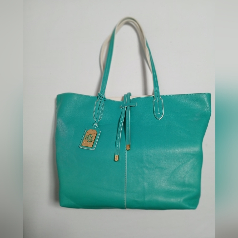 Lauren Ralph Lauren Crawley Unlined Zip Closure Tote. - Picture 2 of 14